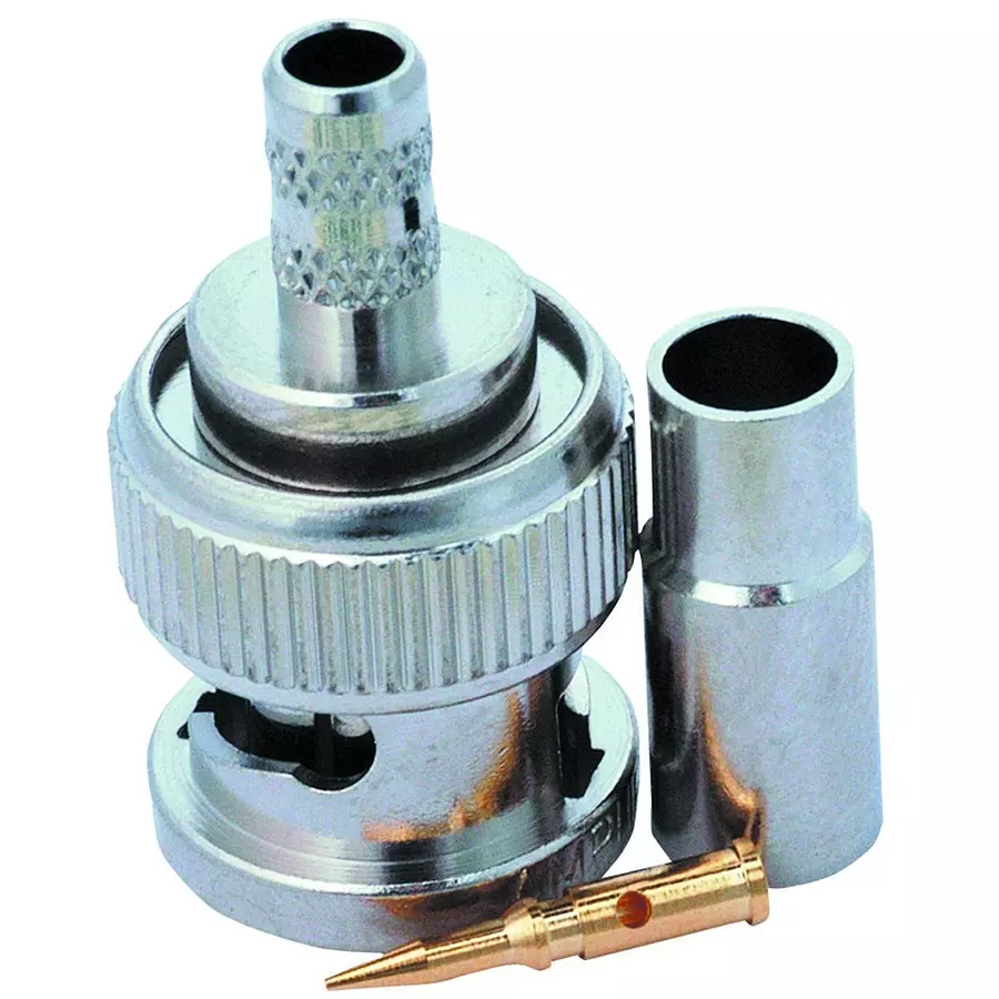 AMPHENOL RF RF/COAXIAL, BNC PLUG, STRAIGHT, 75 OHM, CRIMP, 031-80101