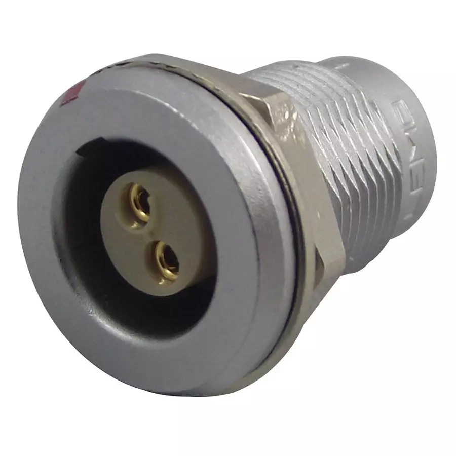 LEMO Circular Connector, Rcpt, 2Pos, Panel, EGG.0T.302.CLL