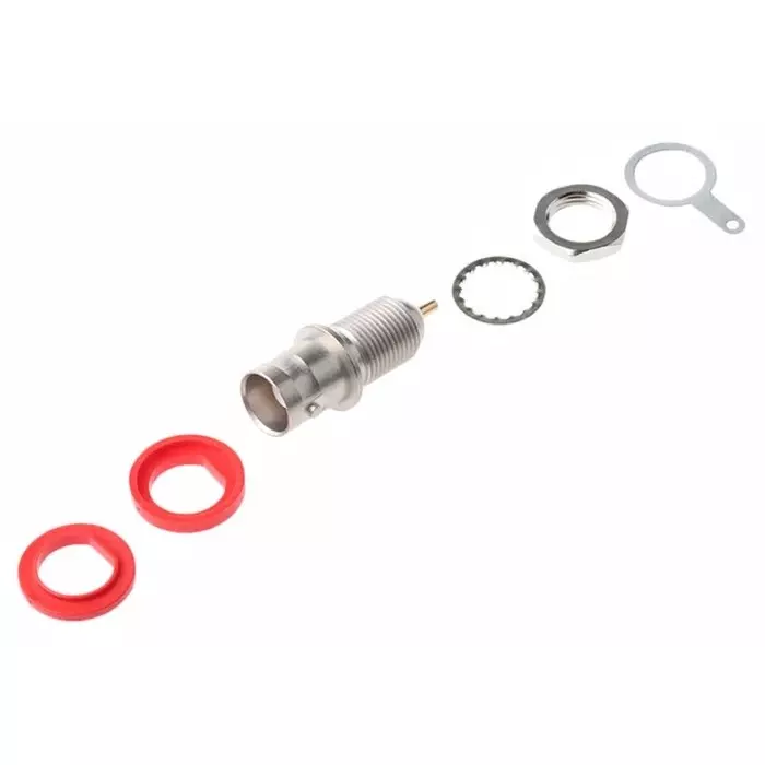 Telegartner Jack Panel Mount BNC Connector 50 Ω Solder Termination Straight Body, J01001C1222