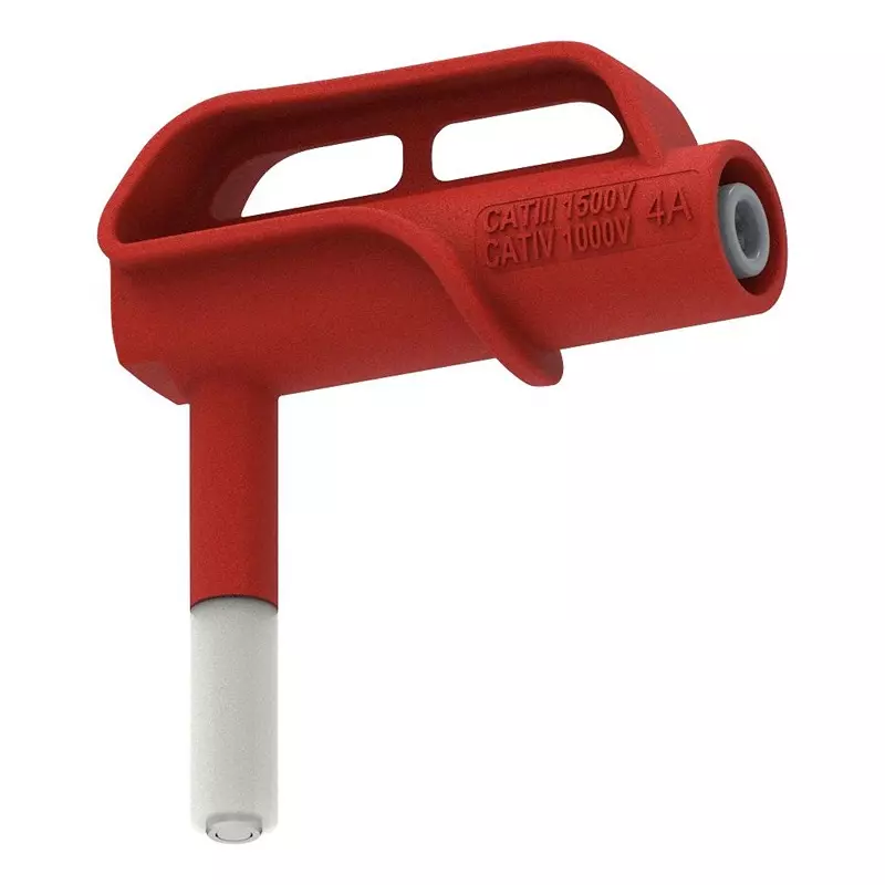 CAL TEST ELECTRONICS 6 mm Magnetic Conn-Sheathed 4 mm Jack, Red, CT4516-2