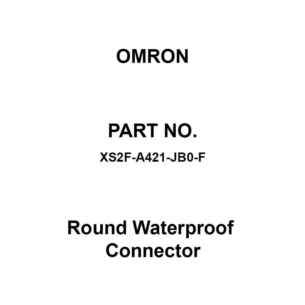 Omron Round Waterproof Connector AC250 V Rated Voltage, XS2F-A421-JB0-F