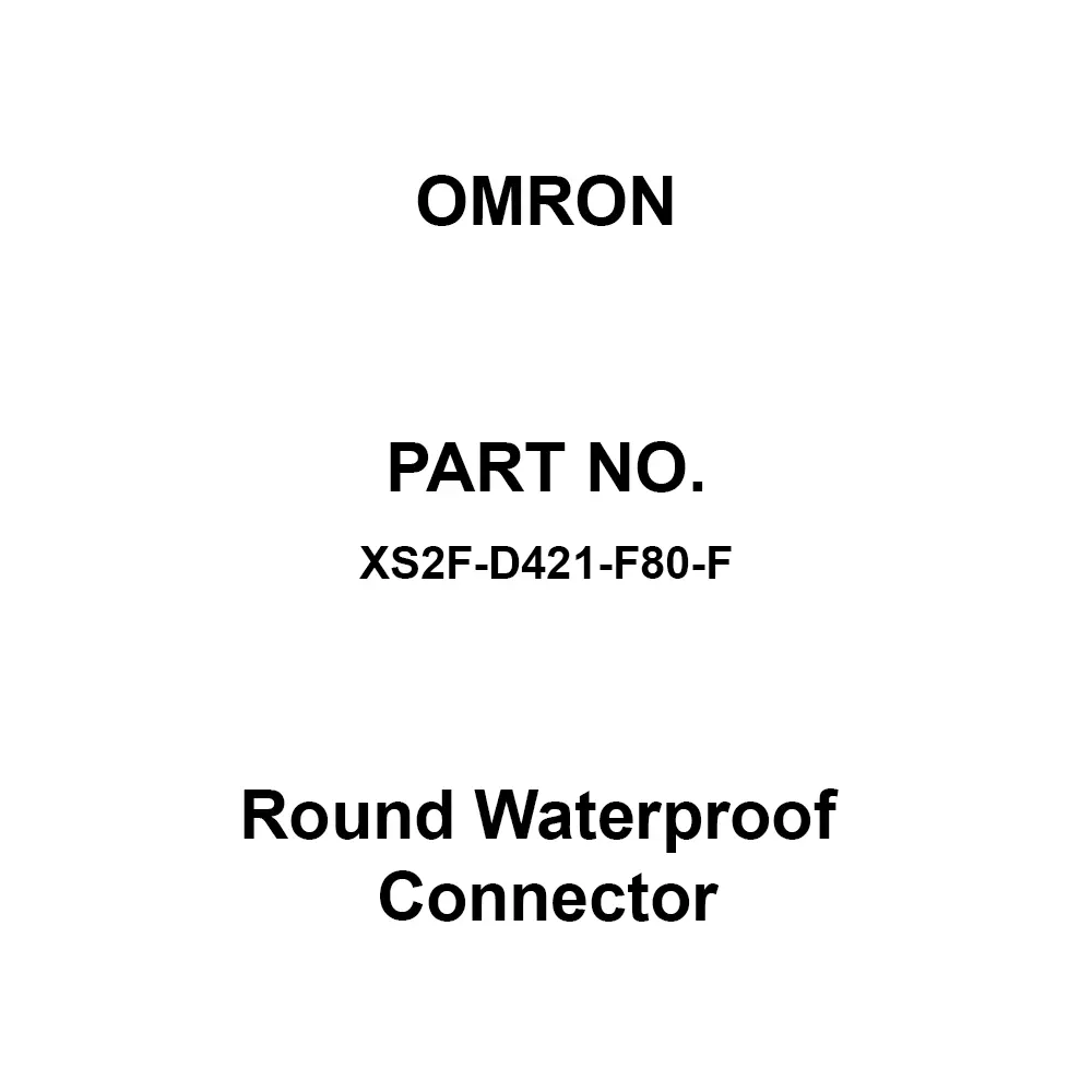 Omron Round Waterproof Connector DC 250 V Rated Voltage, XS2F-D421-F80-F