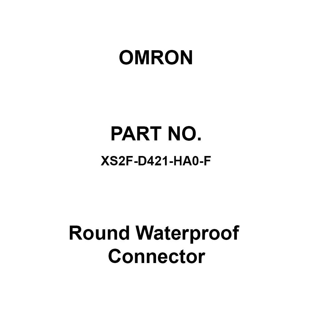 Omron Round Waterproof Connector DC 250 V Rated Voltage, XS2F-D421-HA0-F
