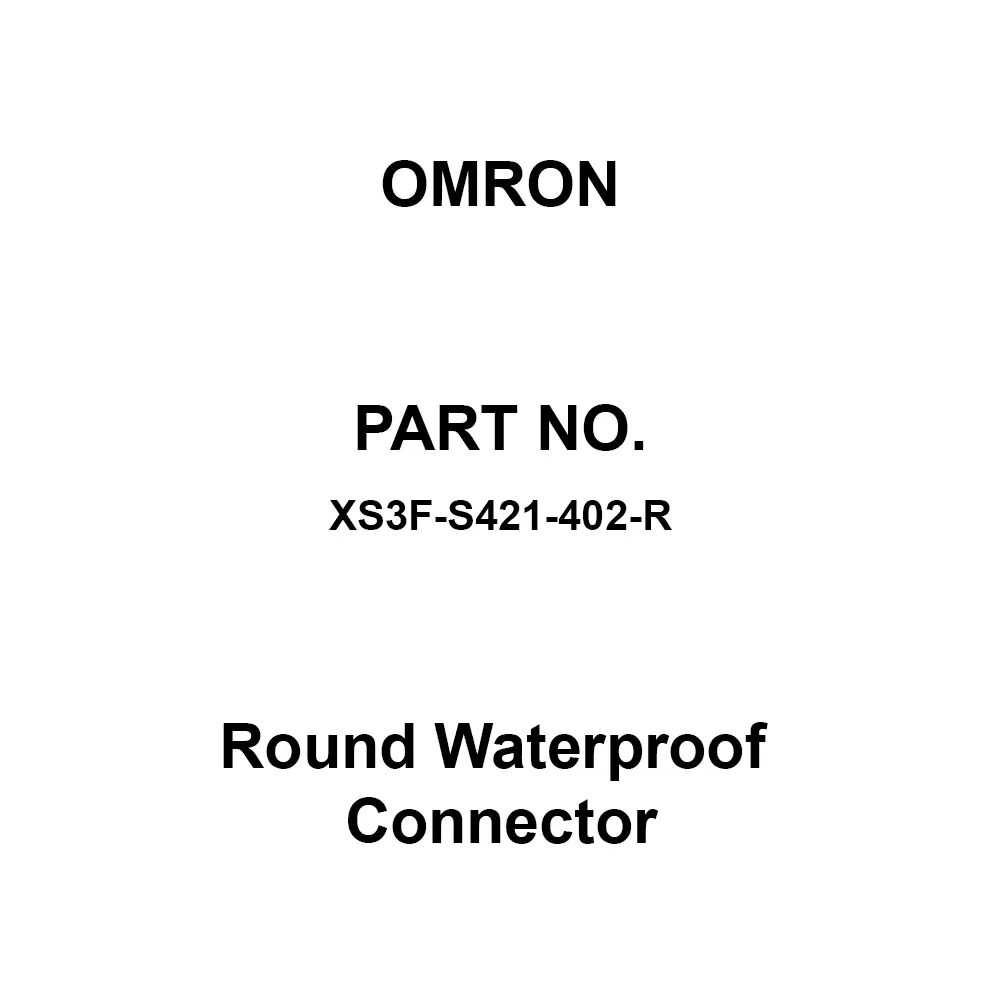 Omron Round Waterproof Connector DC 125 V Rated Voltage, XS3F-S421-402-R