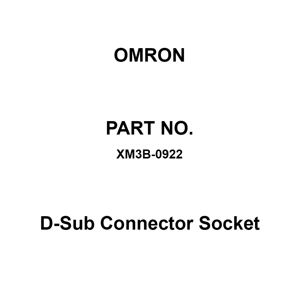 Omron D-Sub Connector Socket L-Shaped Terminal AC 300 Rated Voltage 9 Pole, XM3B Series