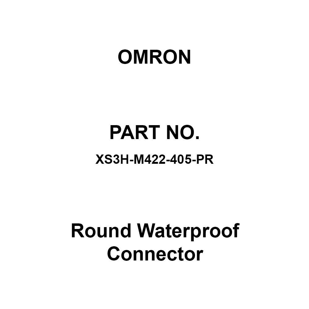 Omron Round Waterproof Connector DC 125 V Rated Voltage, XS3H-M422-405-PR