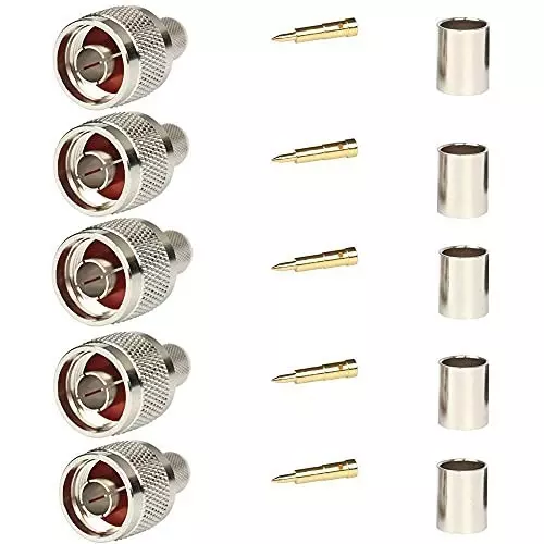 nbr-rf-n-male-crimping-connector-for-lmr-400-n-crimp-plug-male-for-coaxial-cable-pack-of-5-silvergold