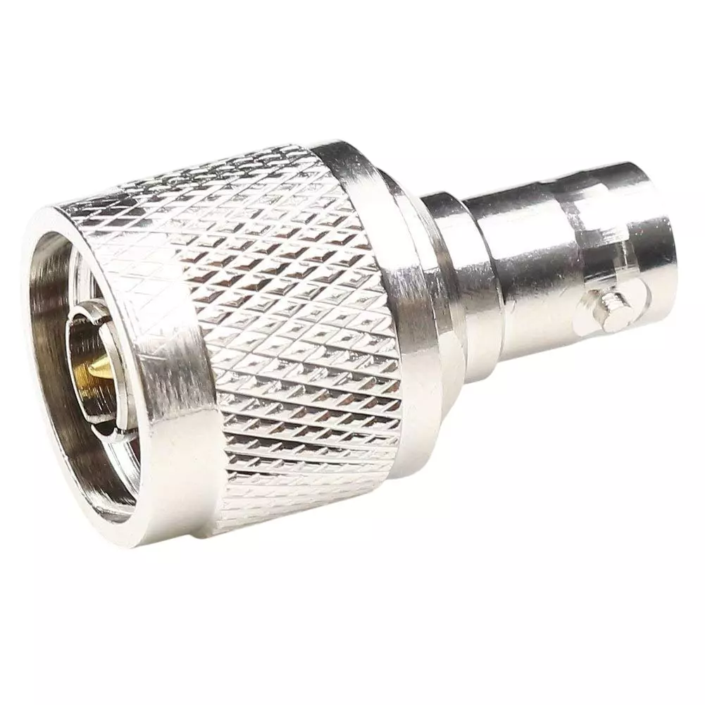NBR N-Male to BNC Female Coaxial Adapter Nickel-Plated Brass 50 Ω Impedance, TA004-1