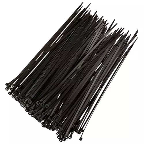 NBR Self-Locking Cable Ties Nylon Black 450x4.8 mm, CTN002 (Pack of 100 Pcs)