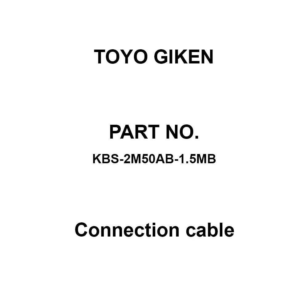 Toyo Giken Connection Cable (KBS-2M50AB) AC500 V 1.5 m Length 50 Core, KBS-2M50AB-1.5MB
