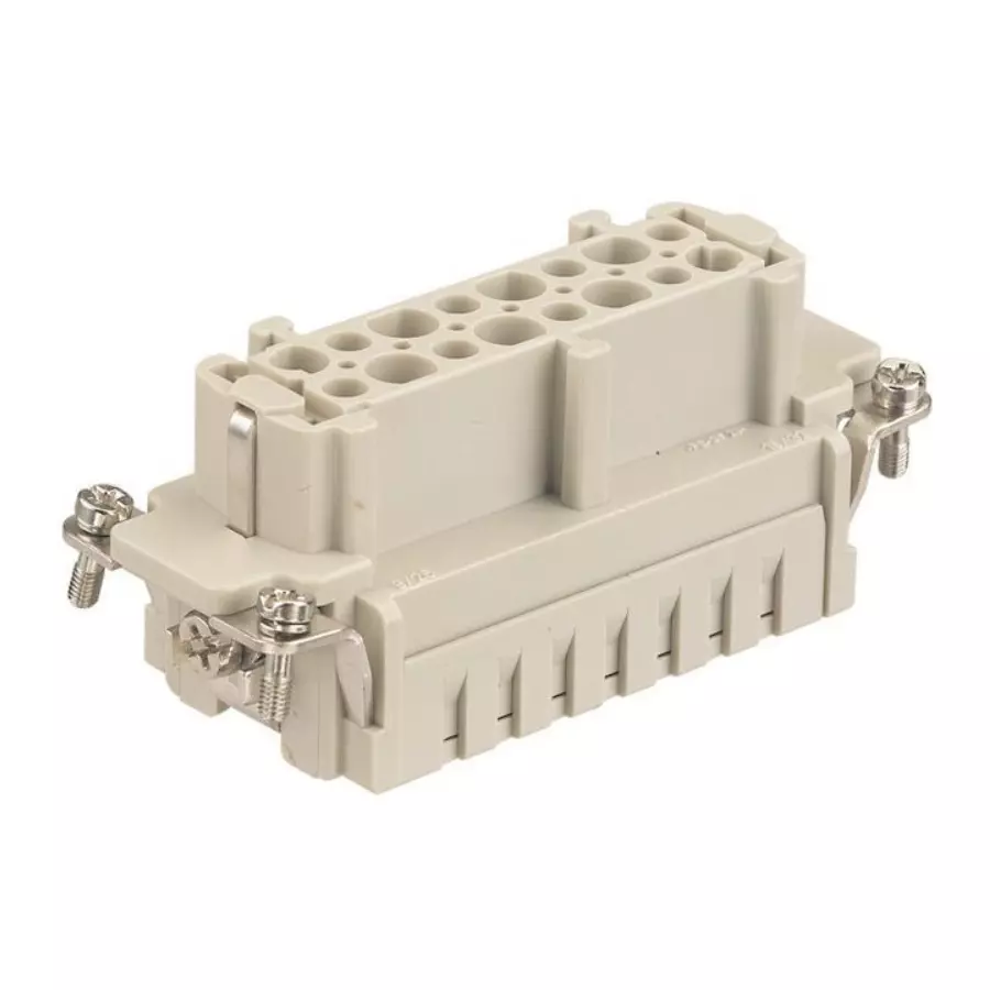 Harting Han Es Cage Clamp Terminal Female Insert 16 Pin 16 A 500 V, 09330162716