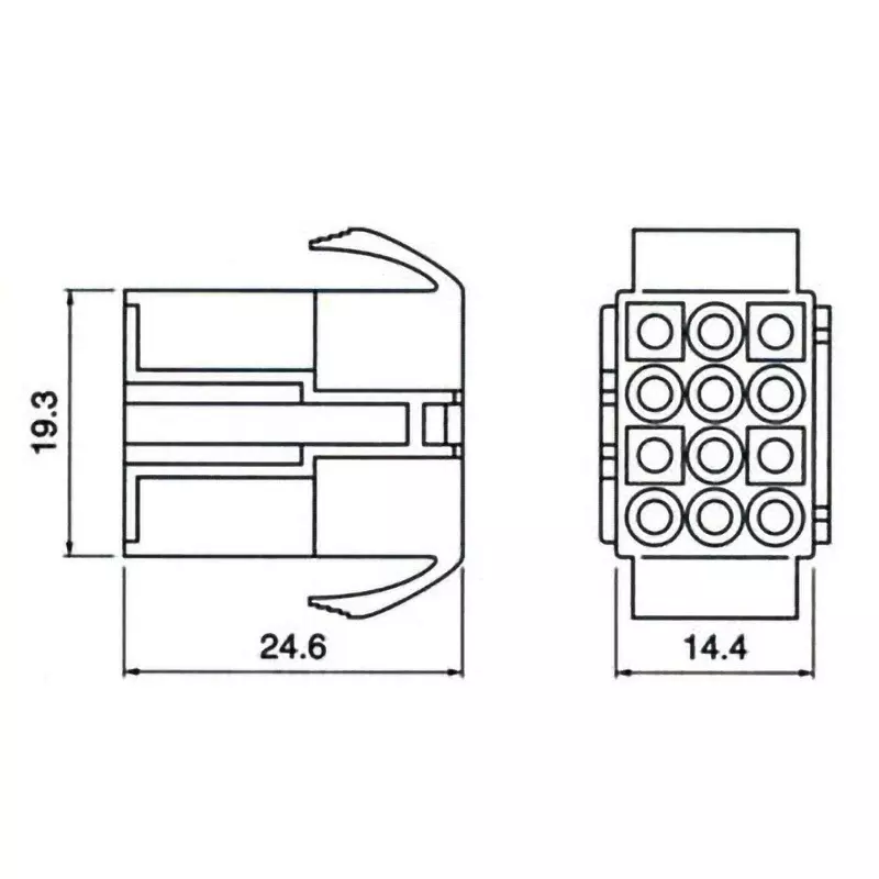 JST (JAPAN SOLDERLESS TERMINALS) Relay Connection Connector Max 300 V AC/DC Rated Voltage, ELR-12V (Pack of 10)