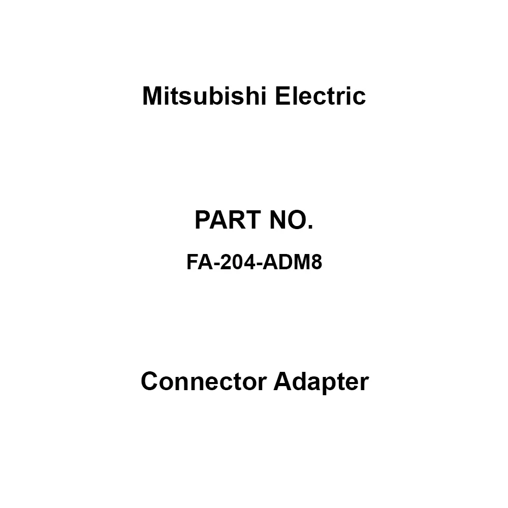 Mitsubishi Electric Connector Adapter 5 mΩ or less ohm Contact Resistance AC1500 V / min Withstand Voltage, FA-204-ADM8