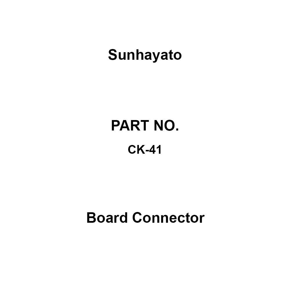 Sunhayato Board Connector Board mounting Connection Method Male Contact Shape Screw Connection Type, CK-41