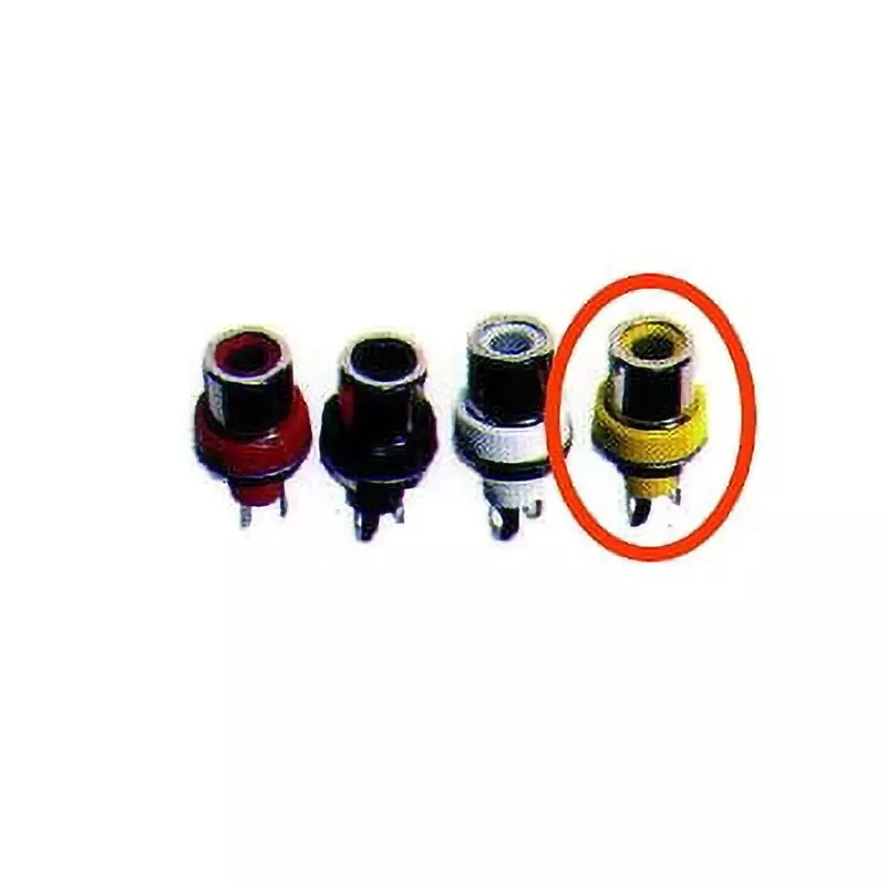 MARUSHIN ELECTRIC RCA Jack Straight Type plastic Material yellow Color, MR-599-6