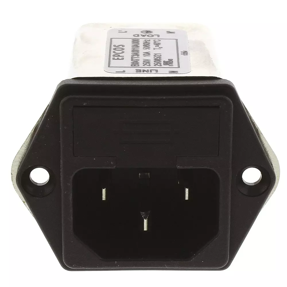 Epcos B84773 Series Panel Mount IEC Inlet Filter 10 Amp 250 V AC/DC, B84773A0010A000 (Pack of 40)