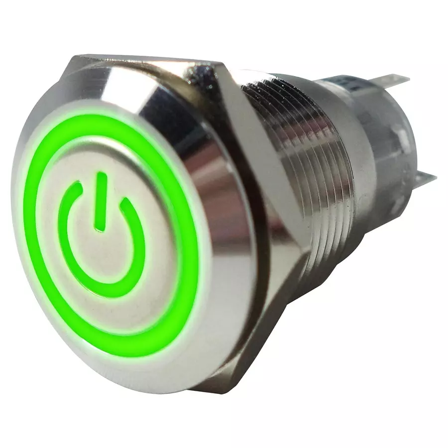 MULTICOMP PRO Standard Anti Vandal Switches ANTIVANDAL SW, SPDT, 5A, 250V, PANEL, MP-PB7-03LB22CFPG12V.