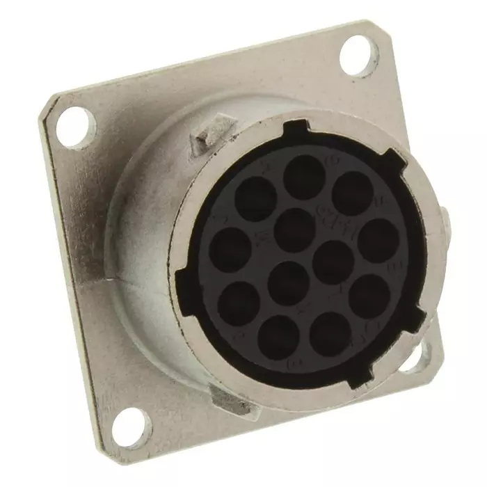 SOURIAU-SUNBANK / EATON CIRCULAR CONNECTOR RECEPTACLE, SIZE 14, 12 POSITION, WALL, UT001412SH.