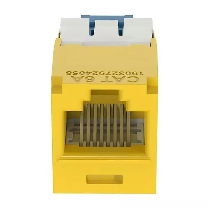 PANDUIT Modular & Ethernet Connectors RJ45 CONN, JACK, 8P8C, 1PORT, YELLOW, CJ6X88TGYL-24 (Pack of 24)