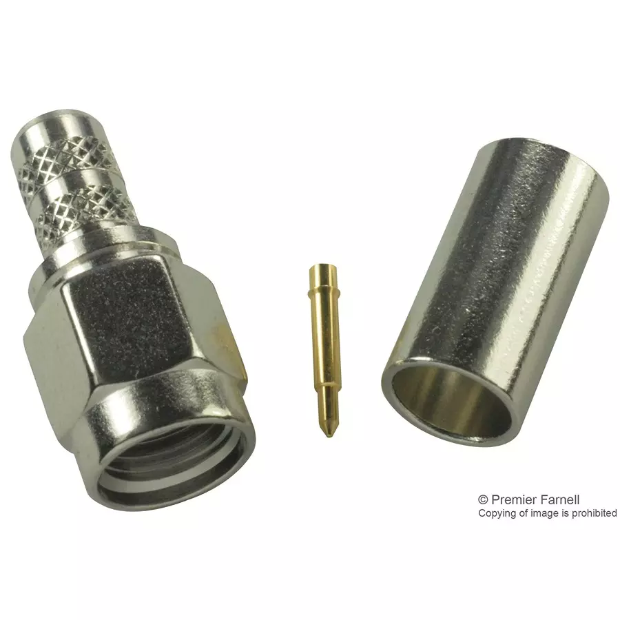 AMPHENOL RF RF Connectors RF/COAXIAL, SMA PLUG STRAIGHT, 50 OHM, CRIMP/SLDR, 901-9876-RFX