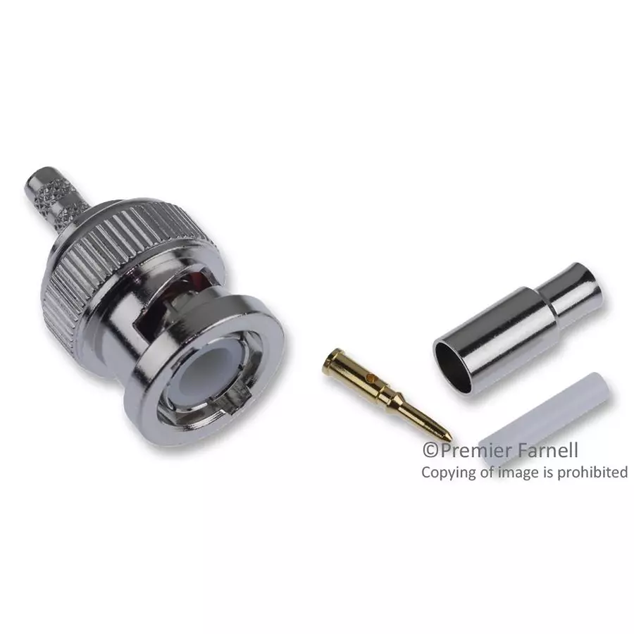 AMPHENOL RF RF Connectors RF/COAXIAL, BNC PLUG, STRAIGHT, 50 OHM, CRIMP, 112512