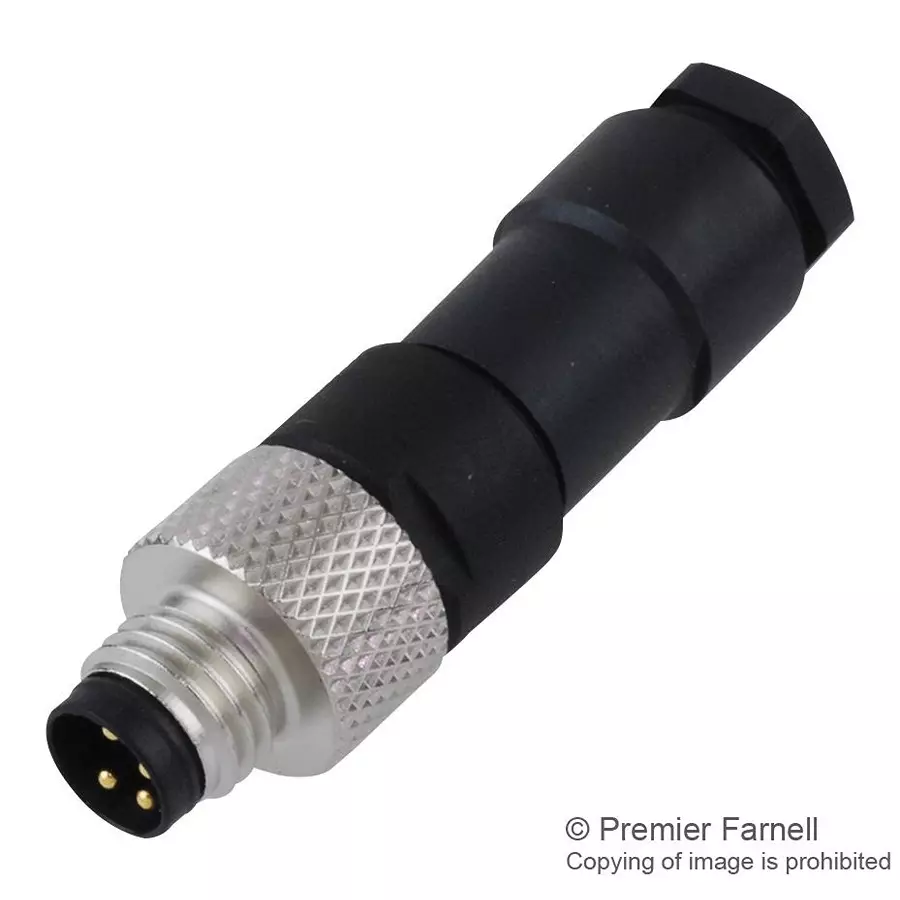 MOLEX Sensor Connectors SENSOR CONN, M8, PLUG, 4POS, CABLE 120091-0010