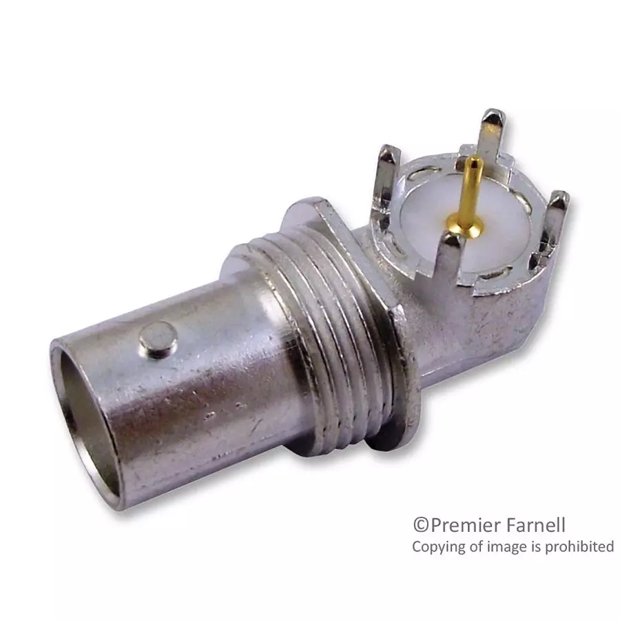 AMP - TE CONNECTIVITY RF COAXIAL, BNC, RIGHT ANGLE JACK, 50OHM, 5415025-1