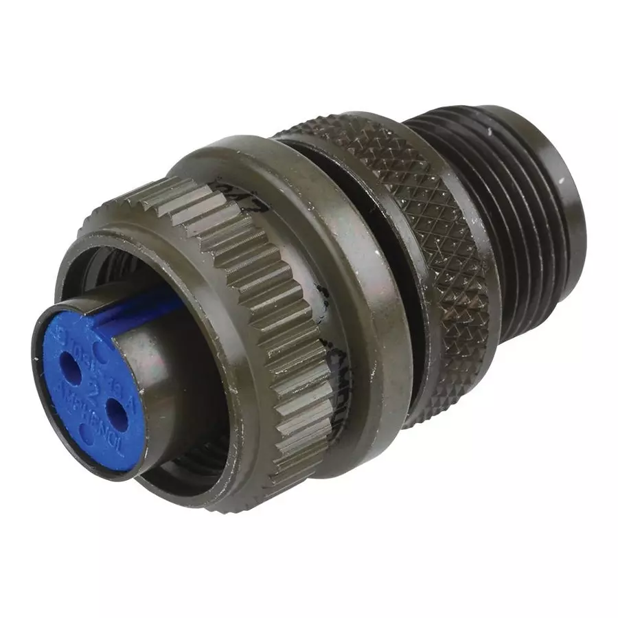 AMPHENOL INDUSTRIAL CIRCULAR CONNECTOR PLUG SIZE 14S, 2 POSITION, CABLE, 97-3106A-14S-9S