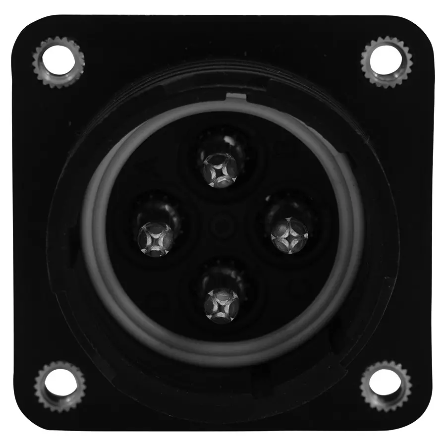 AMPHENOL INDUSTRIAL CIRCULAR CONN, RCPT, 4POS, WALL MOUNT, APC00-18-4P