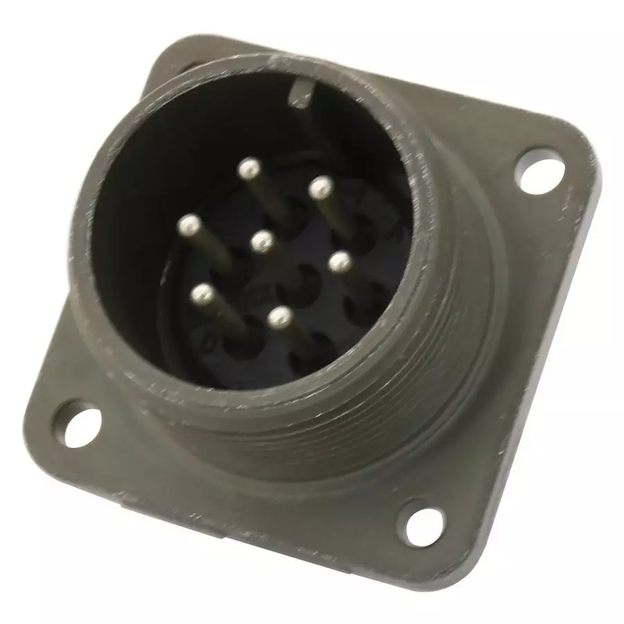 AMPHENOL INDUSTRIAL CIRCULAR CONNECTOR, RECEPTACLE, SIZE 16S, 7 POSITION, BOX, MS3102E16S-1P.