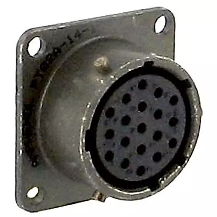 AMPHENOL INDUSTRIAL CIRCULAR CONNECTOR, RECEPTACLE, SIZE 14, 19 POSITION, BOX, PT02A14-19S.