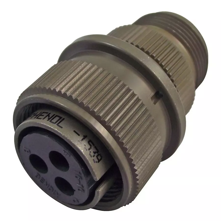 AMPHENOL INDUSTRIAL CIRCULAR CONNECTOR PLUG, SIZE 16, 3 POSITION, CABLE, MS3106A16-10S.
