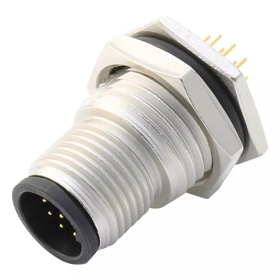 AMPHENOL LTW SENSOR CONNECTOR, M12, PLUG, 12POS, M12A-12PMMP-SF8001