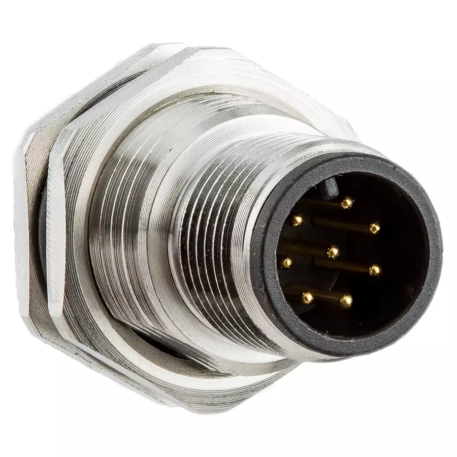 AMPHENOL LTW SENSOR CONN, M12, PLUG, 8POS, PANEL, SM12A-08PMMS-SF8001.