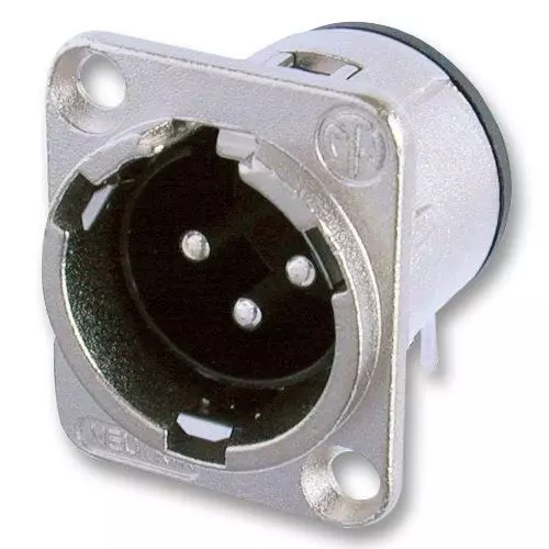 NEUTRIK PLUG, XLR, PANEL, PCB, R/A, 3POLE, NC3MD-H