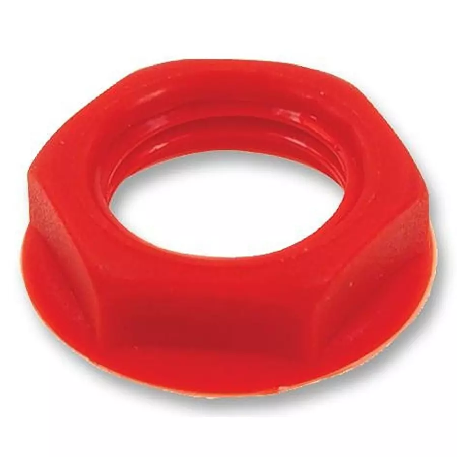 CLIFF ELECTRONIC COMPONENTS NUT, #7-16 UNF, S2 JACK, RED, CL1416 (Pack of 10)