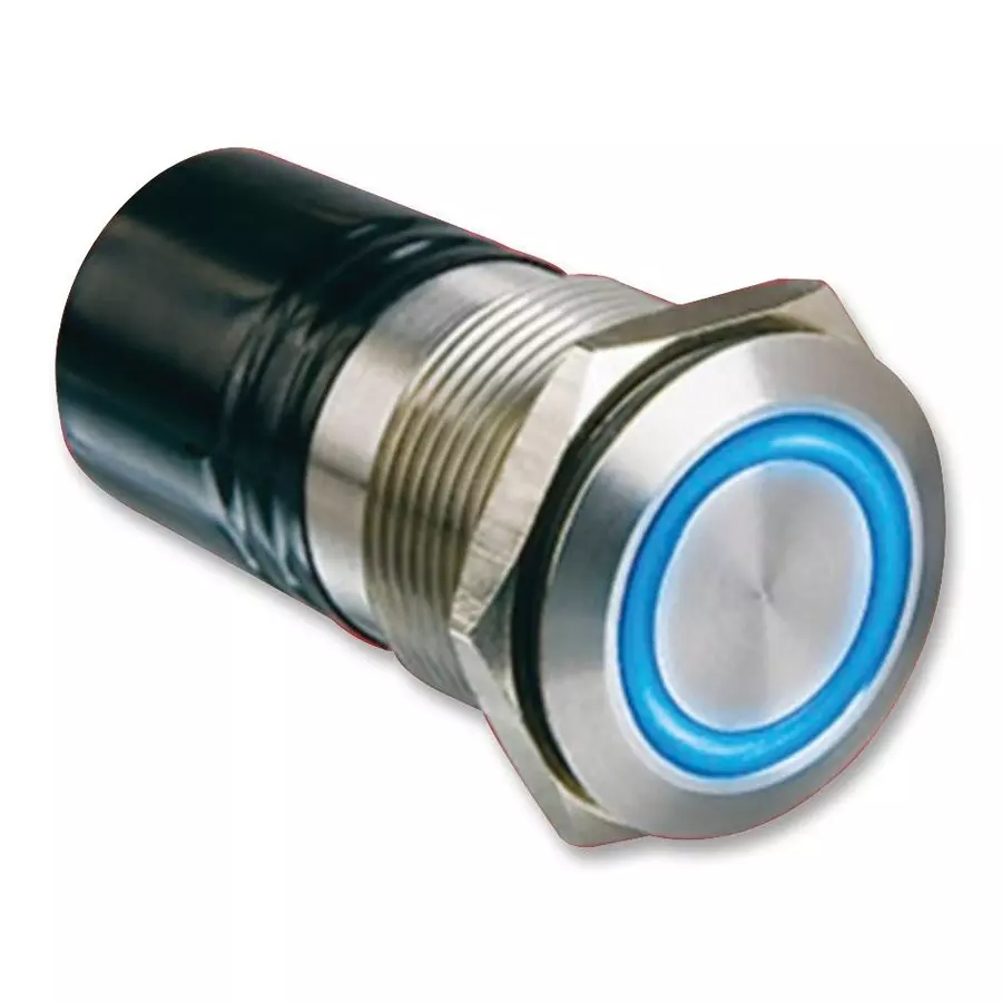 ARCOLECTRIC (BULGIN LIMITED) SWITCH, VR, RING ILLUM, RED, SCRW, 24V, MPI002/TE/RD/24