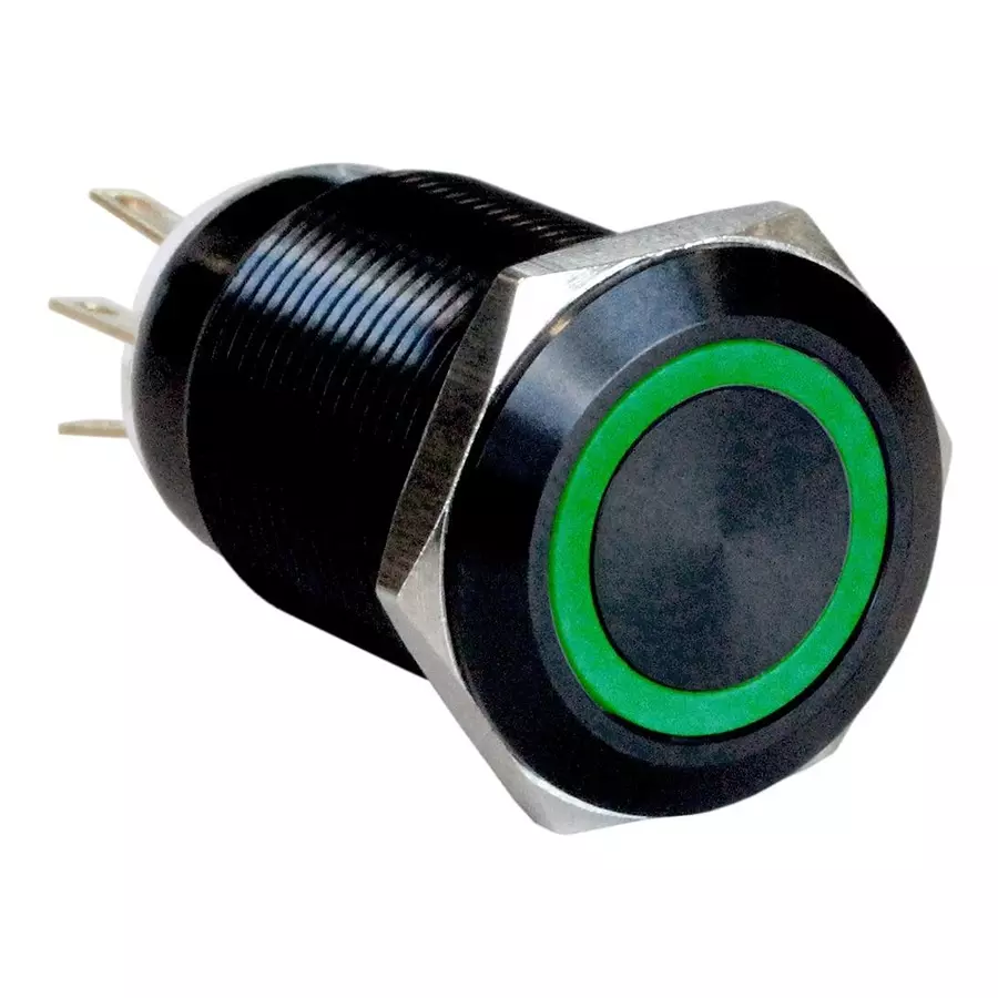 ARCOLECTRIC (BULGIN LIMITED) ANTI VANDAL SW, SPDT, 5A, 24V/125V, GRN, MPI005R28LAGN12