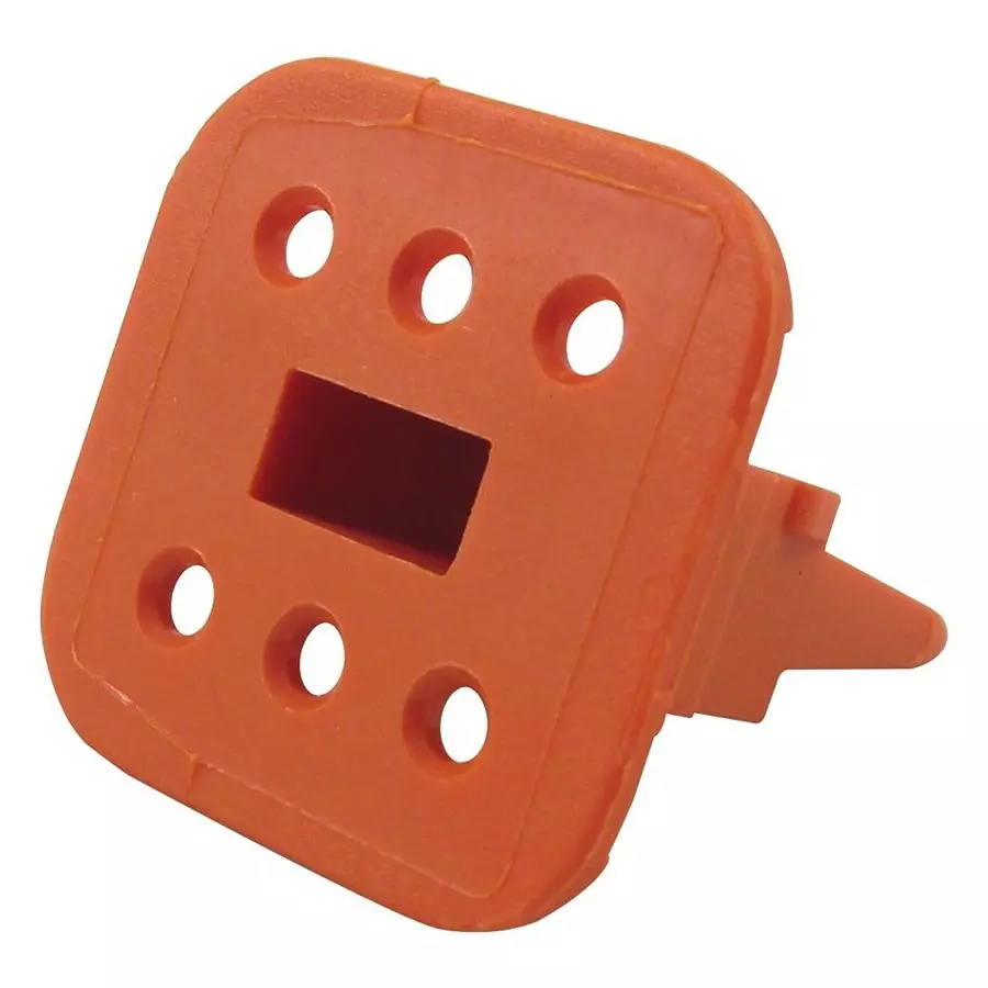 DEUTSCH - TE CONNECTIVITY WEDGE LOCK, PBT GF, 6POS PLUG, W6S (Pack of 10)