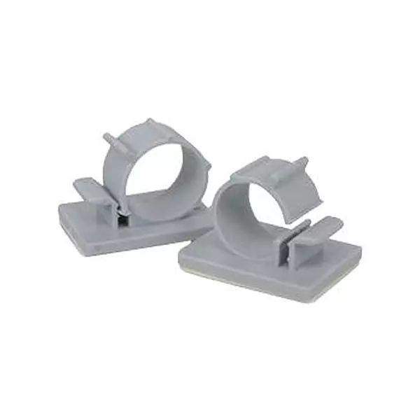 ESSENTRA COMPONENTS Cable Clamps / Cable Clips CABLE CLAMP, NYLON 6.6, GREY, 18MM, CCA011A (Pack of 5)