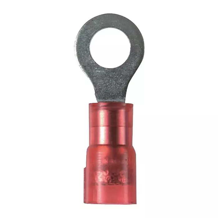 PANDUIT Ring Crimp Terminals TERMINAL, RING TONGUE, #10, 18AWG, RED, PNF18-10R-M