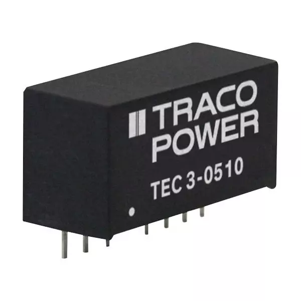 TRACO POWER Isolated Through Hole DC / DC Converters DC-DC CONVERTER, 5V, 0.6A, TEC 3-2411