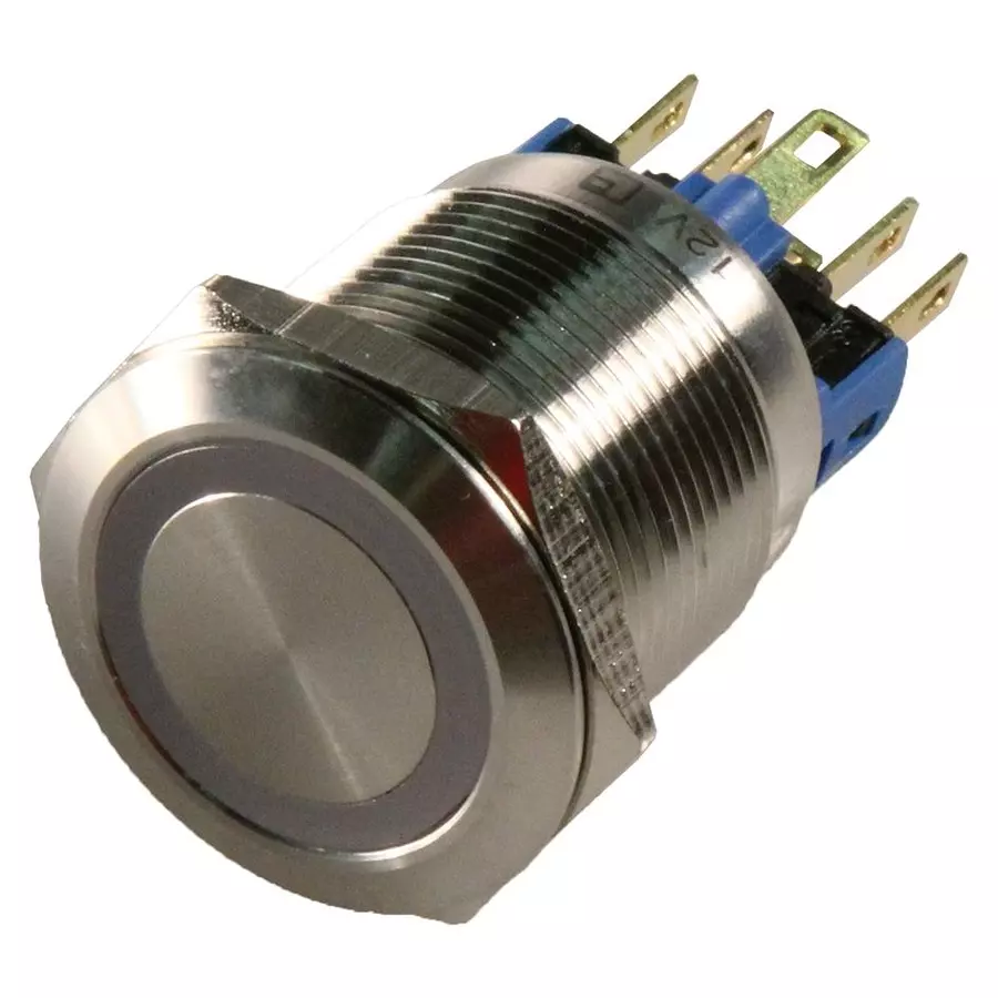 E-SWITCH Anti Vandal Sw, Spdt, 2A, 48VDC, Solder, PV7F2Y0SS-345.