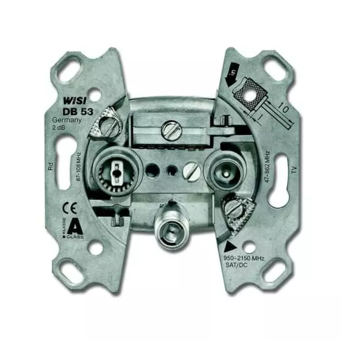 ABB R, SAT, TV Female 2 Outlet Socket, 2CKA000230A0463