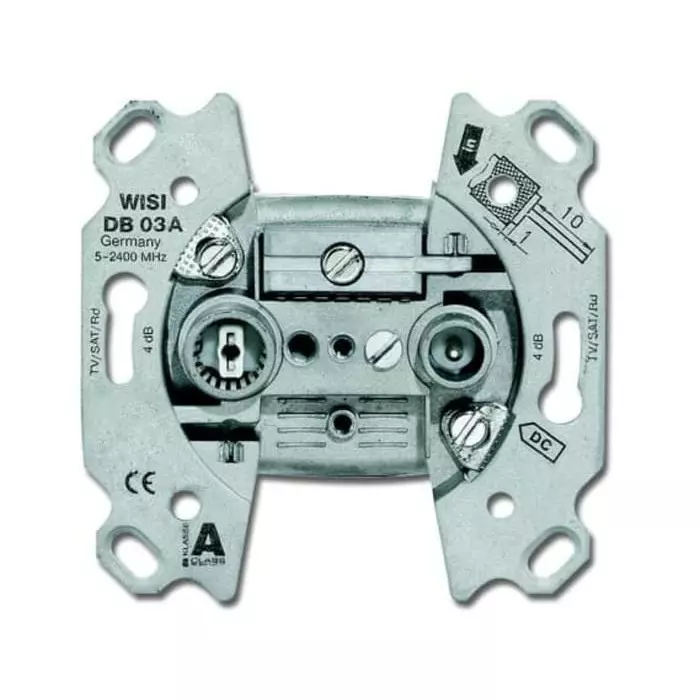 ABB R, SAT, TV Female 2 Outlet Socket, 2CKA000230A0250