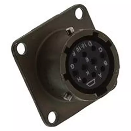 AMPHENOL INDUSTRIAL Circular Connector, RCPT, 14-12, BOX MOUNT, PT02E-14-12P(025)