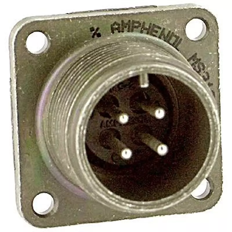 AMPHENOL INDUSTRIAL Circular Connector, RECEPTACLE, SIZE 18, 10 POSITION, BOX, MS3102R18-1P.