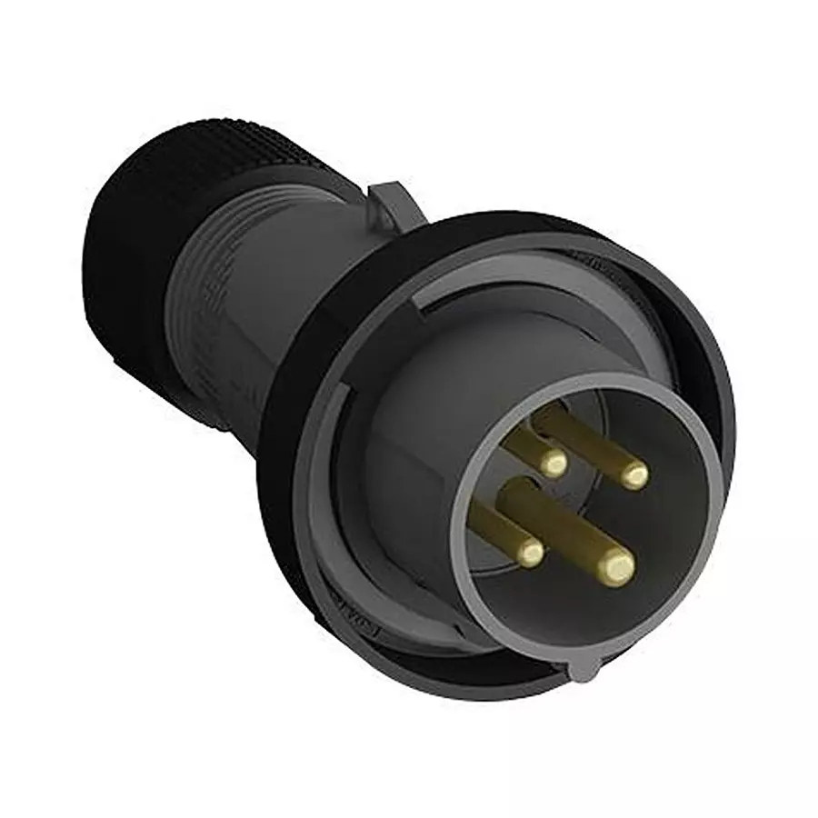 AMPHENOL SINE/TUCHEL Conn, Main Plug, 3P4 W, 20A, 480 V, Red, 2CMA100314R1000