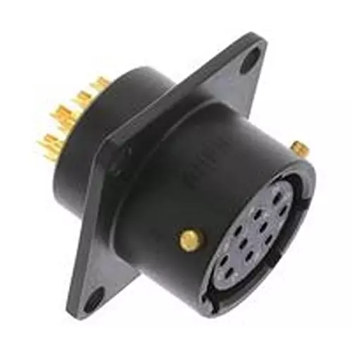 AMPHENOL PCD Mil Spec Cir Conn, Rcpt, 10Pos, Solder, 62GB12E1210SN