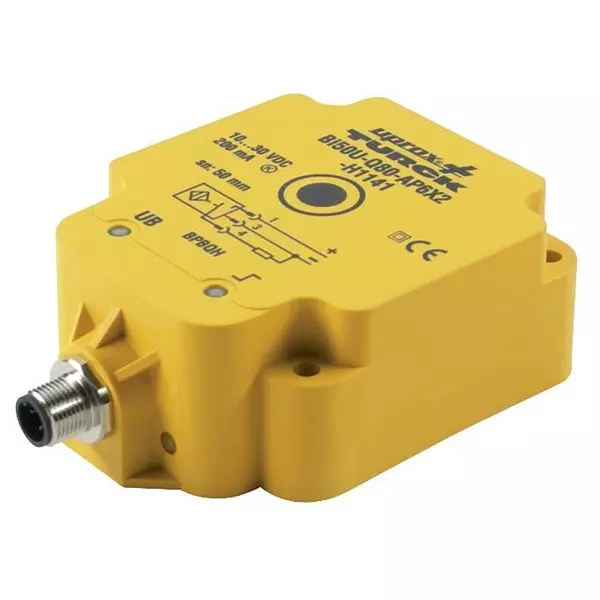 TURCK Sensor, 75 mm, Pnp, Connector, NI75U-Q80-AP6X2-H1141